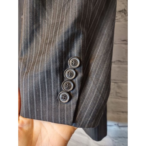 Pronto Uomo Couture Men's Sport Coat Sz 52L Black100% wool pinstripe - Picture 14 of 15
